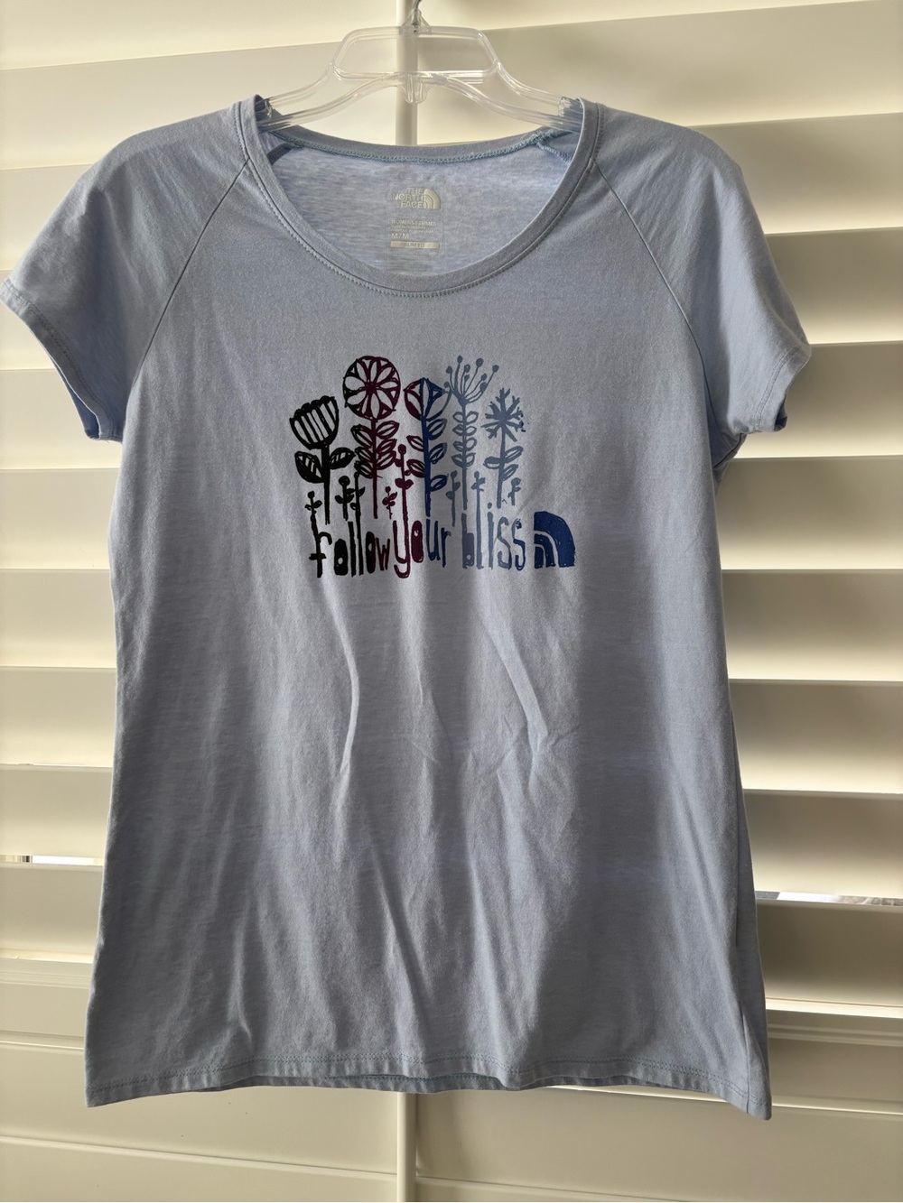 The North Face Women’s Light Blue 'Follow Your Bliss' Graphic Tee